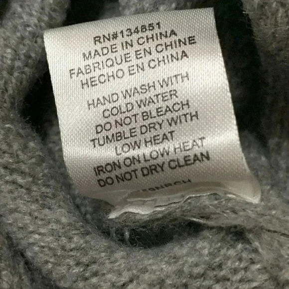 WAYF Mock Neck Tie Waist Gray Sweater XS - Picture 7 of 7